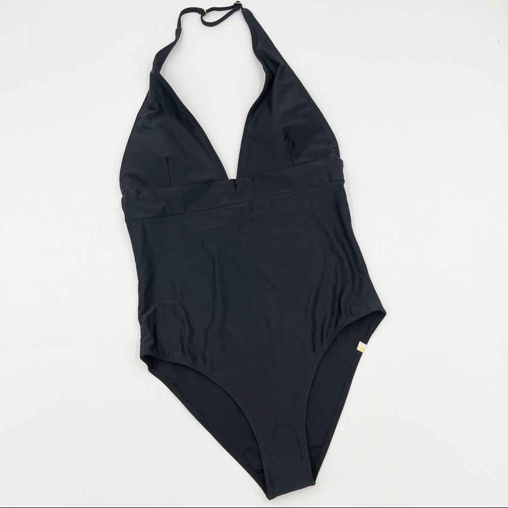 NWOT Summersalt Black Halter One-Piece Swimsuit